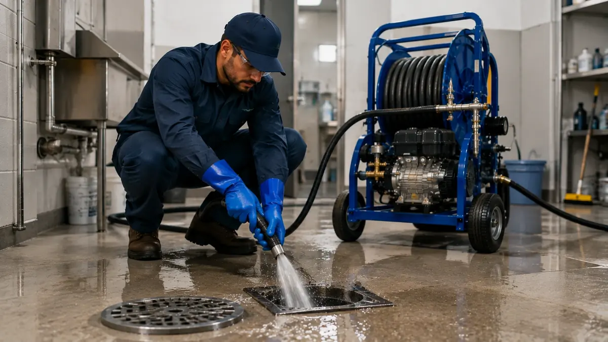 Floor Drain Hydro Jet Cleaning in Oakhurst