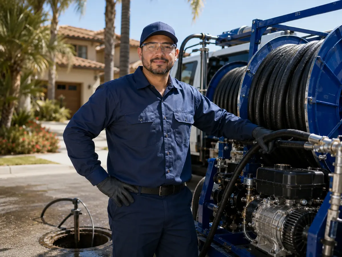 Hydro jet sewer cleaning in Oakhurst