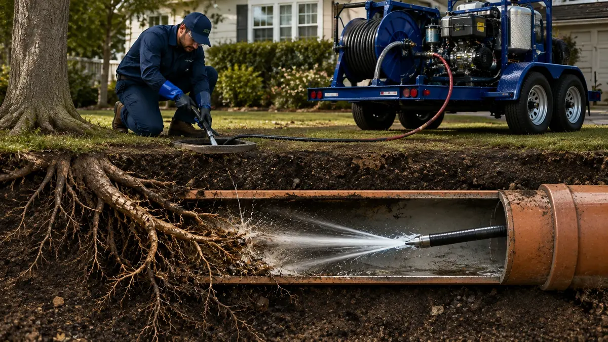 Tree Root Removal with Hydro Jetting in Oakhurst